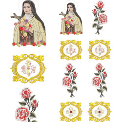 CONJUNTO PARA GALÓN SANTA THERESE DE LISSIEUX 90 CM