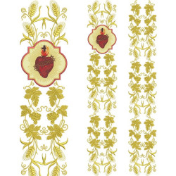 Diseño Para Bordado Conjunto Para Galón Sagrado Corazón