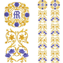Embroidery Design Mariana Medal Set For Gallon