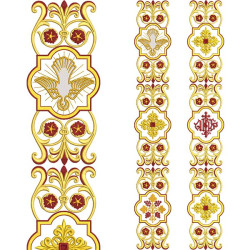 Diseño Para Bordado Conjunto Doble Para Galón De Pentecostes 75 Cm