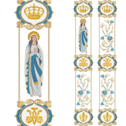 Embroidery Design Set To Our Lady Of Lourdes Gallon