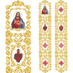 Diseño Para Bordado Conjunto Para Galón Sagrado Corazón De Jesús