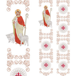 Embroidery Design Set For Gallon Jesus Good Shepherd