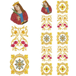 Embroidery Design Set For Gallon Saint Catharine