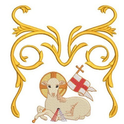 Diseño Para Bordado Arabesco Con Cordero
