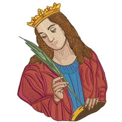 Diseño Para Bordado Santa Catarina