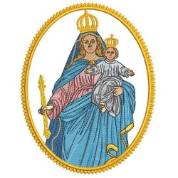 Embroidery Design Medal Our Lady Of The Library