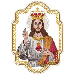 Matriz De Bordado Cristo Rei Para Estandarte