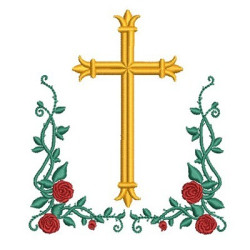 CROSS WITH ROSES