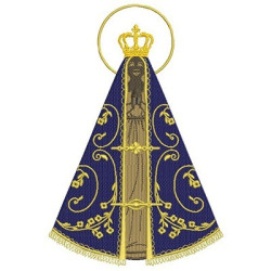 Diseño Para Bordado Nuestra Señora Aparecida 30 Cm