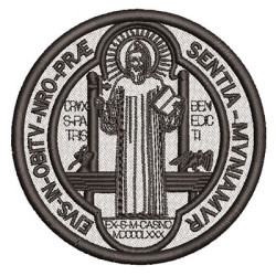 Embroidery Design Medal Of St Benedict Back 9 Cm 6