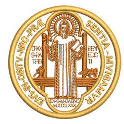 Embroidery Design Medal Of St Benedict Back 9 Cm 7