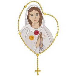 Embroidery Design Our Lady Of The Mystical Rose Of 27 Cm