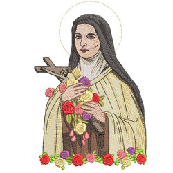 Embroidery Design Saint Little Therese Of Lissieux 24 Cm