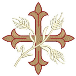 Diseño Para Bordado Cruce De Malta Con Trigos