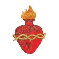 Embroidery Design Sacred Heart Of Jesus 10 Cm
