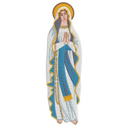 Diseño Para Bordado Nuestra Señora De Lourdes 18 Cm
