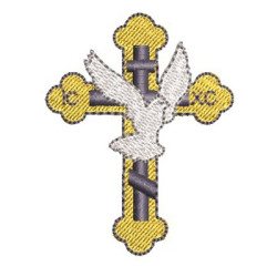 Diseño Para Bordado Cruz Decorada 137