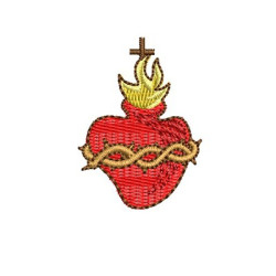 Embroidery Design Sacred Heart Of Jesus 4 Cm
