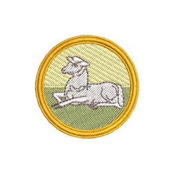 Embroidery Design Lamb Medal 4 Cm