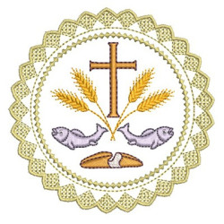 Matriz De Bordado Medalha Eucaristia 3