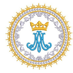 Matriz De Bordado Medalha Mariana 29