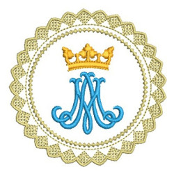 Matriz De Bordado Medalha Mariana 30