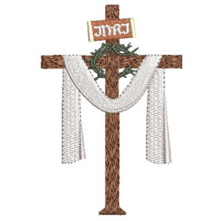 Embroidery Design Cross With Handle 10 Cm