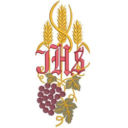 Embroidery Design Jhs Wheat And Grapes 27 Cm