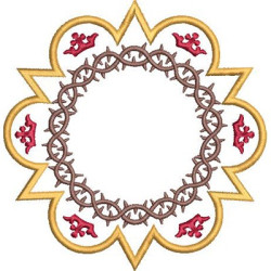 Embroidery Design Frame With Crown Of Thorns 1