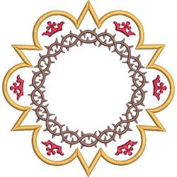 Embroidery Design Frame With Crown Of Thorns 2