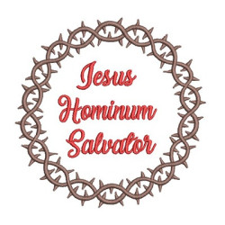 Matriz De Bordado Coroa Com Iesus Hominum Salvator