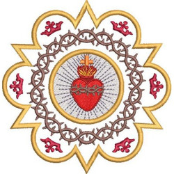 Embroidery Design Sacred Heart Easter Frame