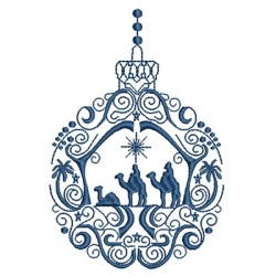 Embroidery Design Christmas Ball 3 Wise Men 3