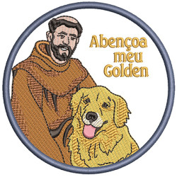 Matriz De Bordado São Francisco Abençoe Meu Golden