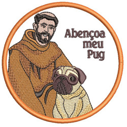 Matriz De Bordado São Francisco Abençoe Meu Pug