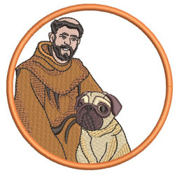 Matriz De Bordado São Francisco Abençoe Meu Pug 2