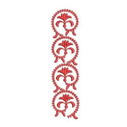 Embroidery Design Flowers Vertical