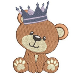 Embroidery Design Crown Bear 4