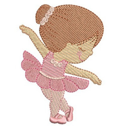 Embroidery Design Ballerina Cute 2