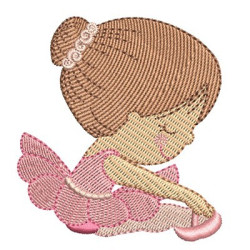 Embroidery Design Ballerina Cute 3