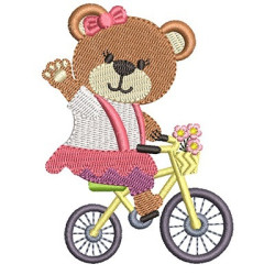 BEAR GIRL ON BIKE