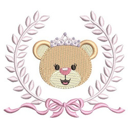 Diseño Para Bordado Marco Oso Bailarina