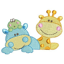 Embroidery Design Giraffe Hypoopham And Toad