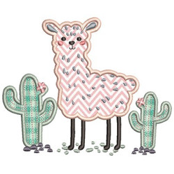 Embroidery Design Llama Applique