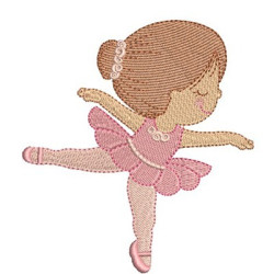 Embroidery Design Ballerina Cute 4