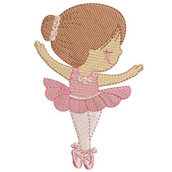 Embroidery Design Ballerina Cute 5