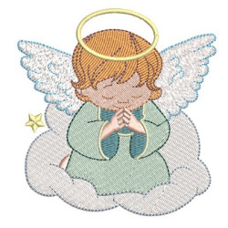 Embroidery Design Angel In The Cloud Praying