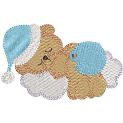 Embroidery Design Bear In The Cloud