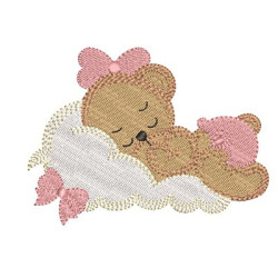 Embroidery Design Bear Girl In The Cloud